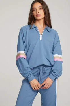 Cheap Gilette Vintage Blue Pullover Women Loungewear|Tops