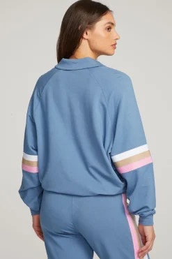 Cheap Gilette Vintage Blue Pullover Women Loungewear|Tops