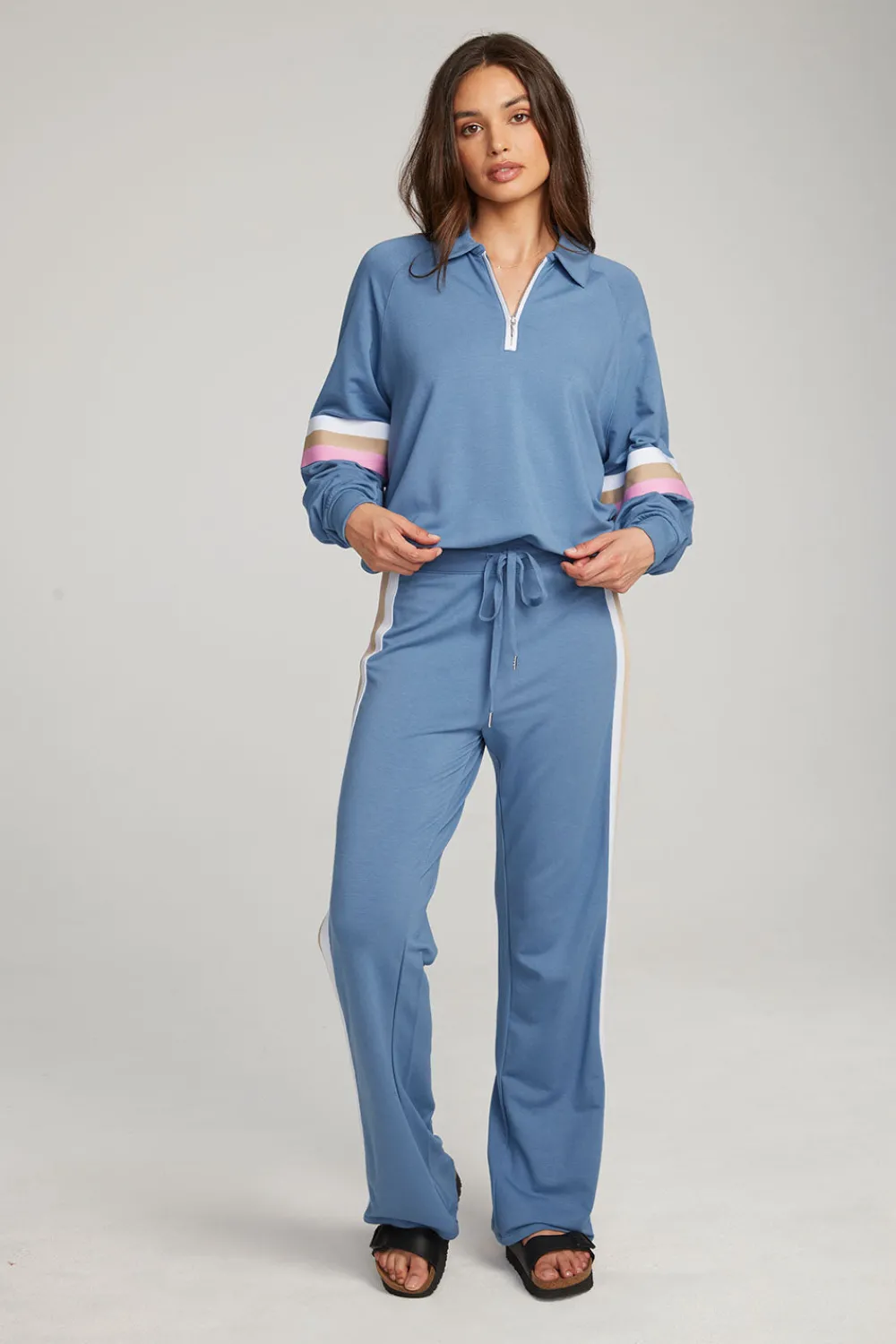 Cheap Gilette Vintage Blue Pullover Women Loungewear|Tops