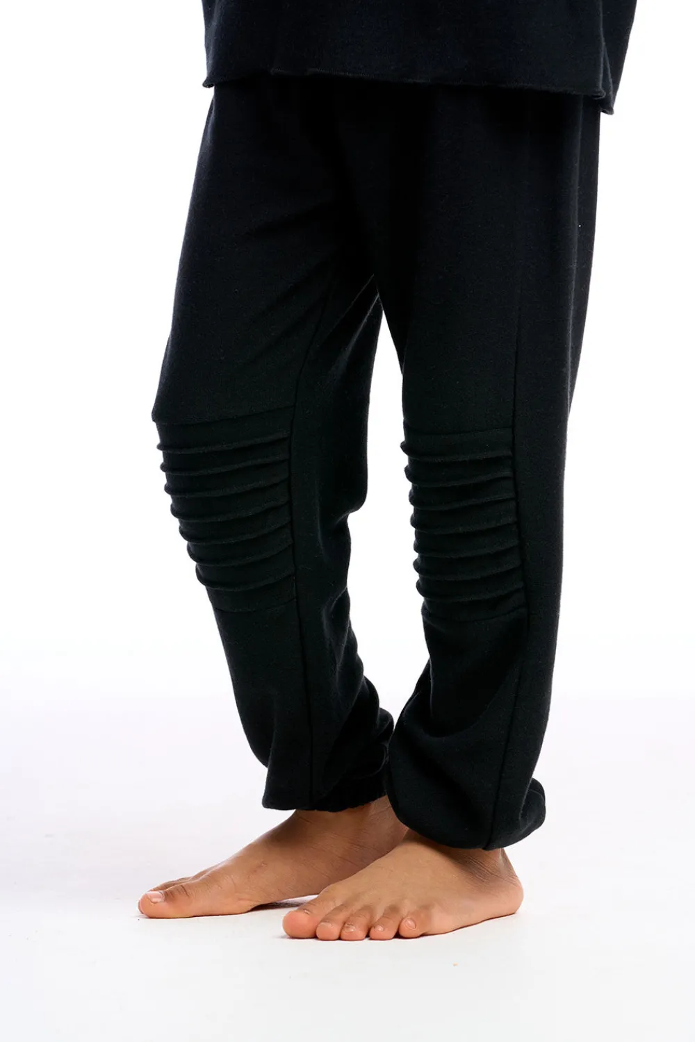Fashion Girls Cozy Knit Slouchy Moto Jogger Kids Girls