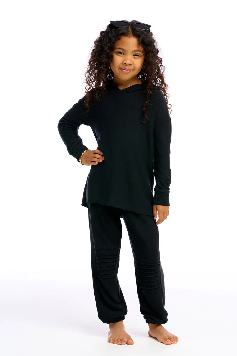 Fashion Girls Cozy Knit Slouchy Moto Jogger Kids Girls