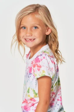 Store Girls RPET Vintage Jersey Ruffle Puff Sleeve Tee Kids Girls
