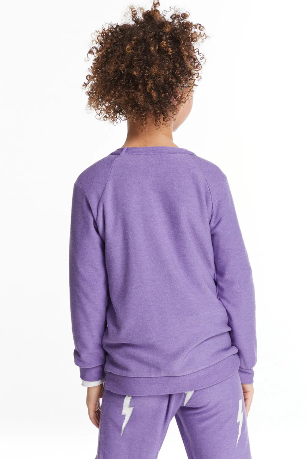 Flash Sale Glitter Bolt Girls Raglan Pullover Kids Girls