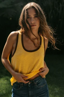 New Gloria Banana Cream Tank Top Women Loungewear|Tops