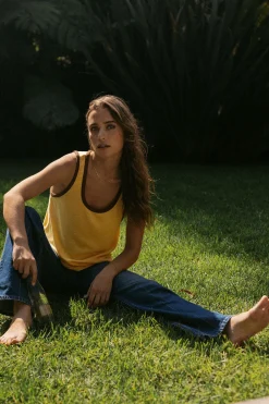 New Gloria Banana Cream Tank Top Women Loungewear|Tops