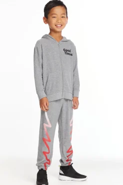 Sale Good Times Boys Long Sleeve Zip Up Hoodie Kids/BOY Boys