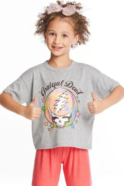 Best Sale Grateful Dead Airbrushed Steal Your Face Girls Tee Women/Kids Girls|Music
