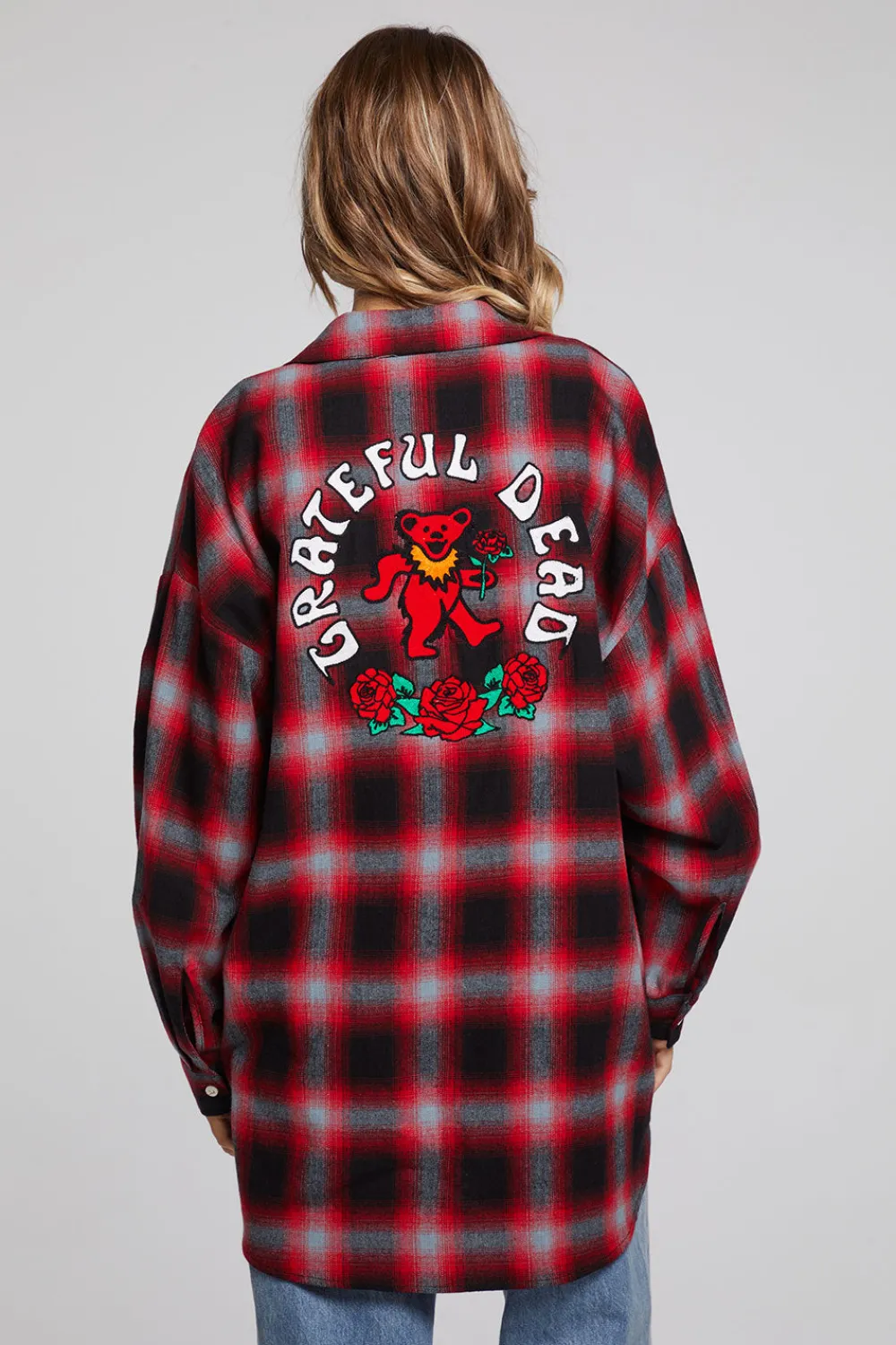 Outlet Grateful Dead Dancing Bear Button Down Flannel Women Loungewear|Music