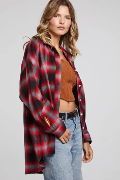Outlet Grateful Dead Dancing Bear Button Down Flannel Women Loungewear|Music