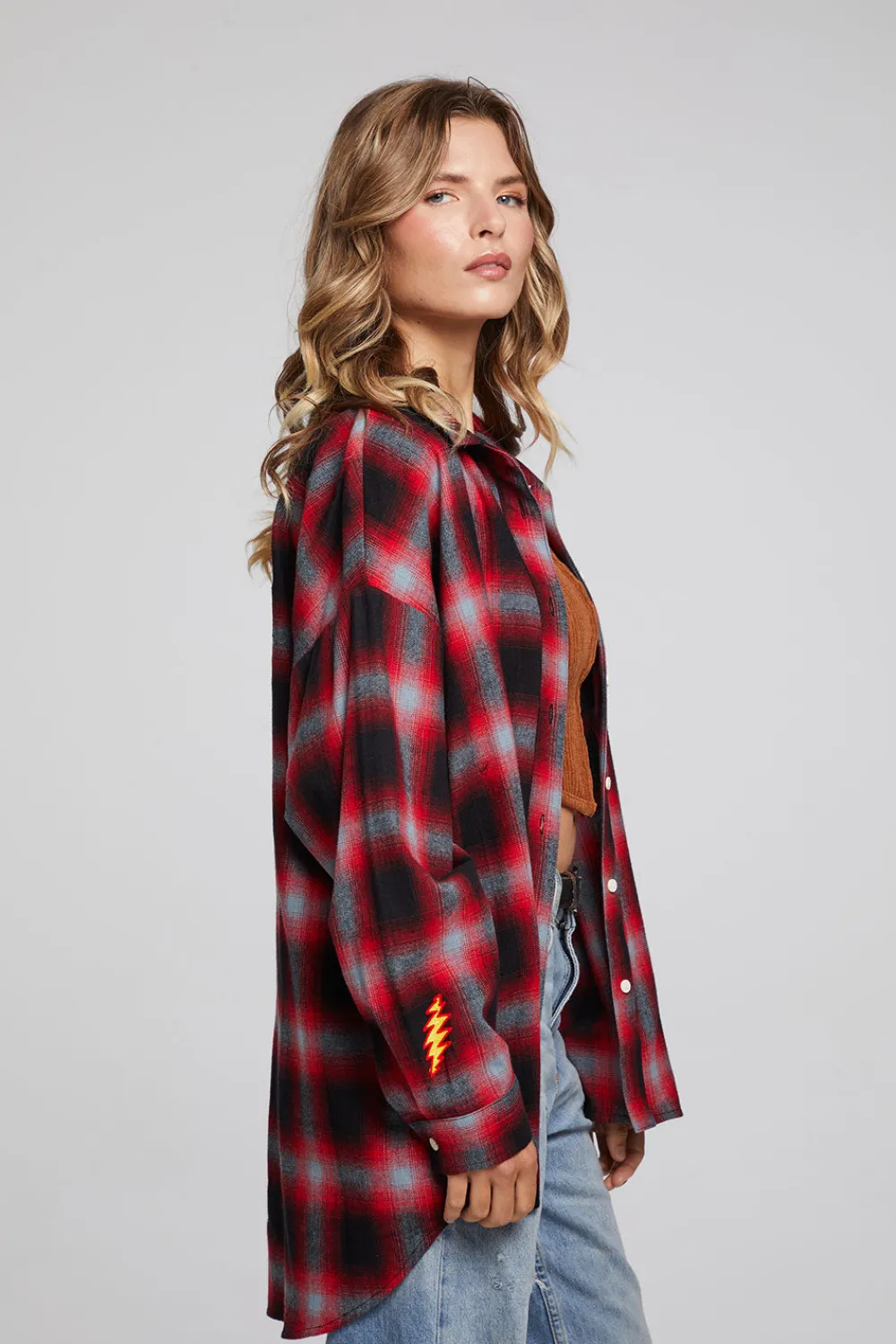 Outlet Grateful Dead Dancing Bear Button Down Flannel Women Loungewear|Music