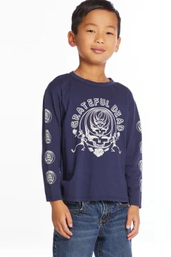 Hot Grateful Dead Multi Steal Your Face Boys Long Sleeve Crew Neck Tee Women/Kids/BOY Boys|Music