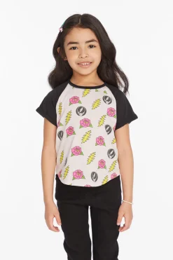 New Grateful Dead Skull & Roses Girls Tee Women/Kids Girls|Music