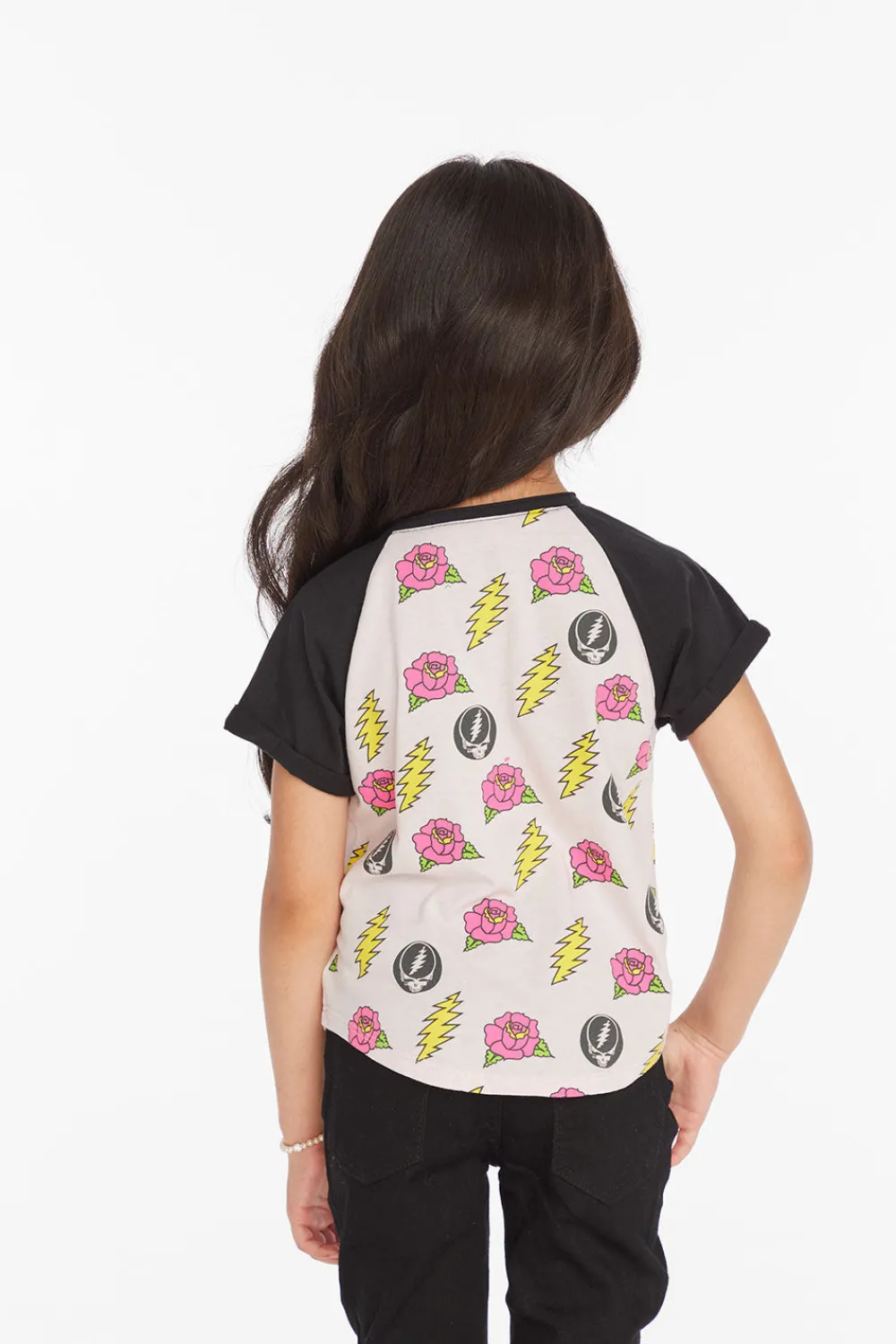 New Grateful Dead Skull & Roses Girls Tee Women/Kids Girls|Music