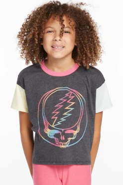 Online Grateful Dead Steal Your Face Rainbow Girls Tee Women/Kids Girls|Music