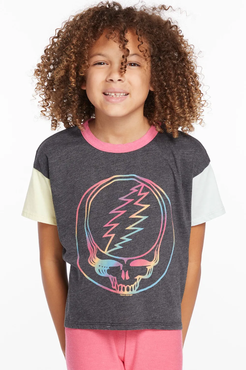 Online Grateful Dead Steal Your Face Rainbow Girls Tee Women/Kids Girls|Music