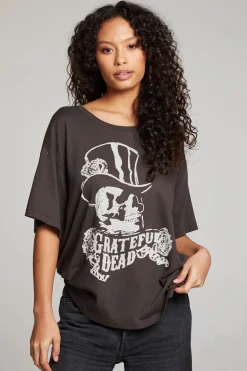 New Grateful Dead Top Hat Skull Tee Women Loungewear|Music