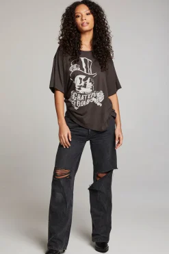 New Grateful Dead Top Hat Skull Tee Women Loungewear|Music