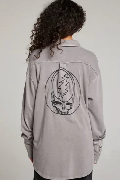 New Grateful Dead Tour Shirt Long Sleeve Button Down Women Loungewear|Music