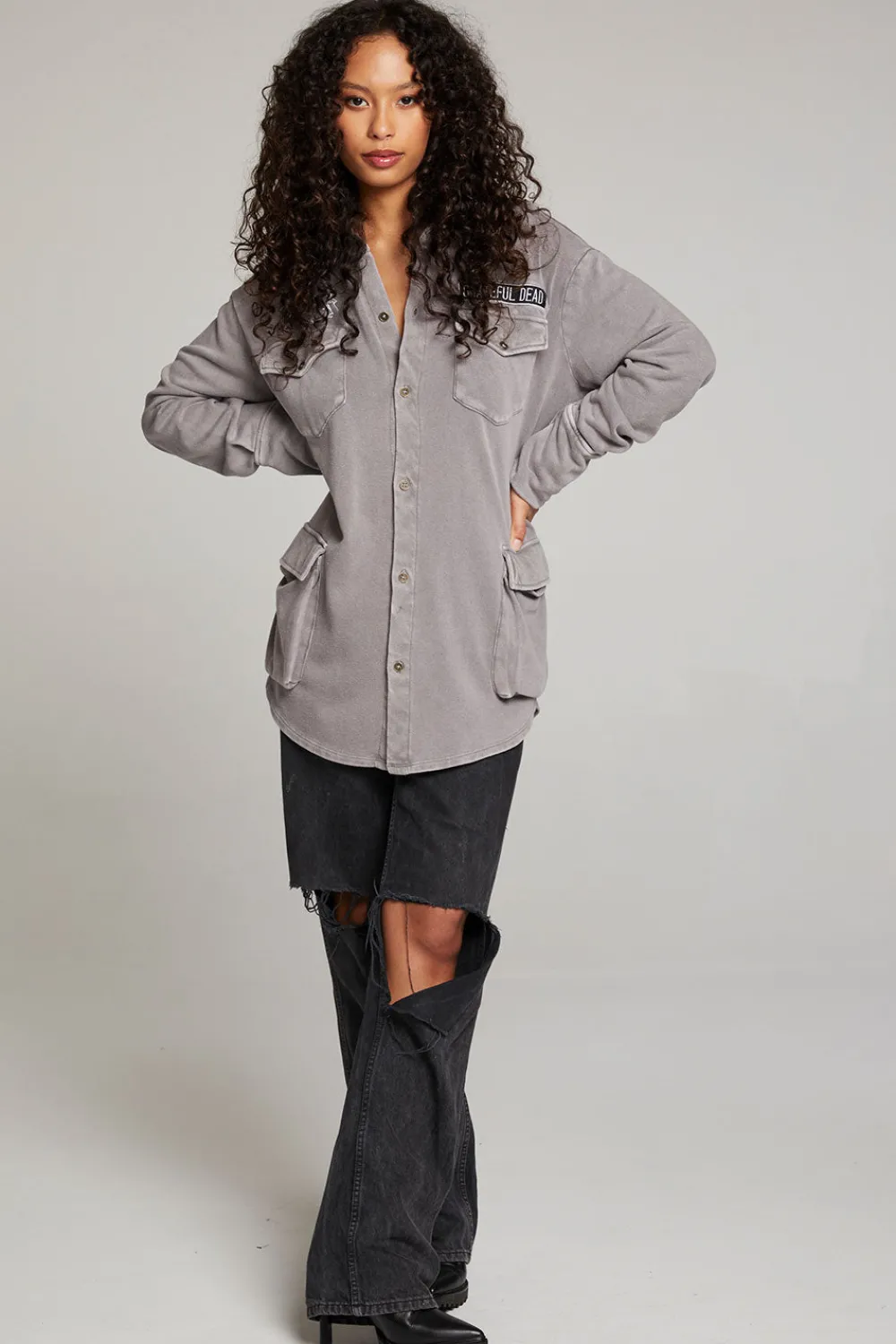 New Grateful Dead Tour Shirt Long Sleeve Button Down Women Loungewear|Music