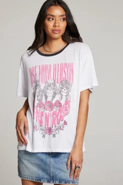 Hot Guns N' Roses Use Your Illusion Skull Tee Women Loungewear|Music