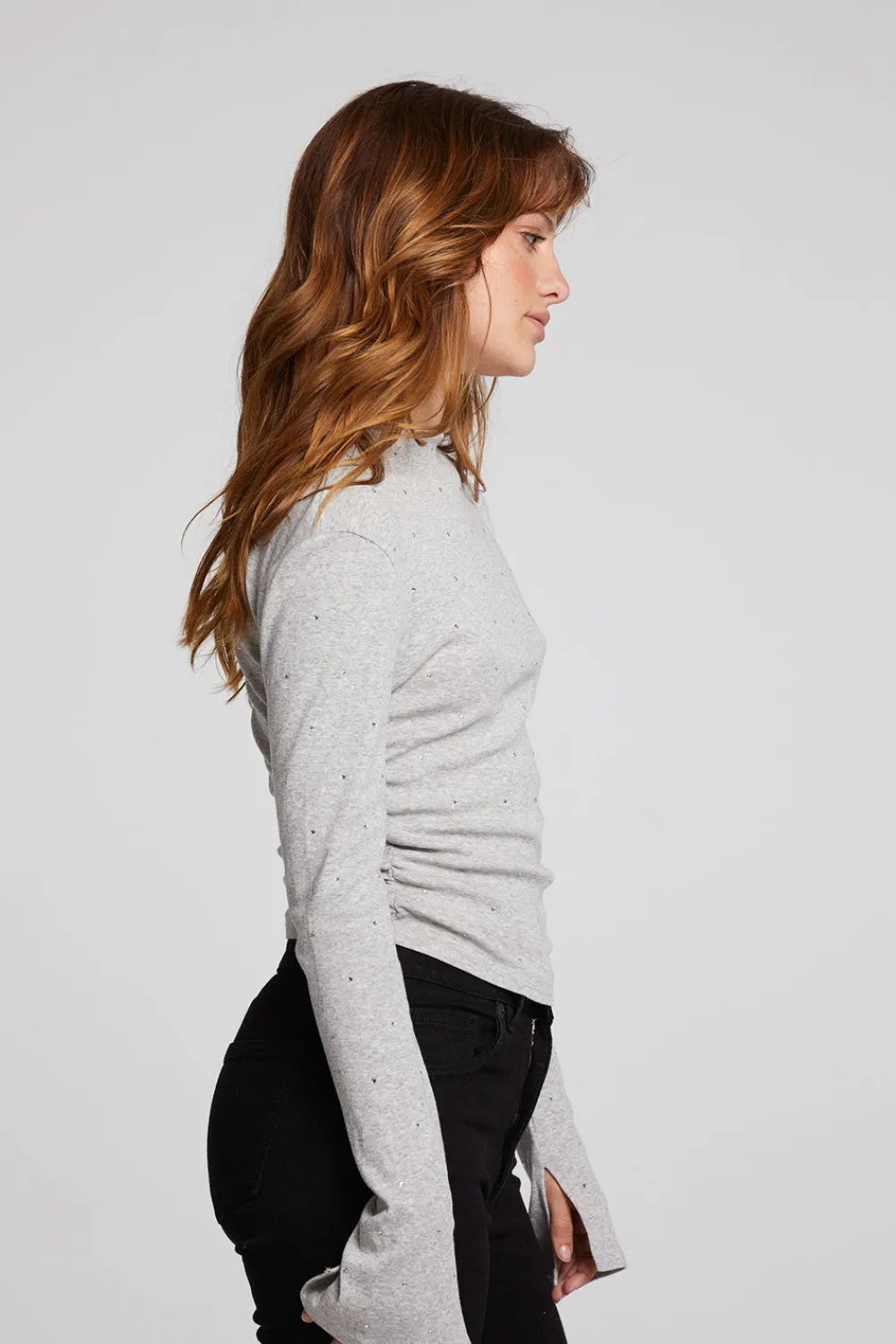 Hot Hailey Heather Grey Long Sleeve Women Loungewear|Tops