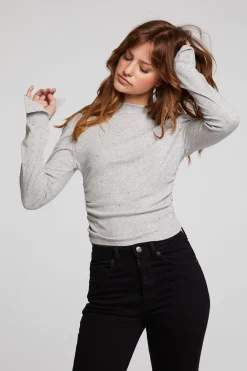 Hot Hailey Heather Grey Long Sleeve Women Loungewear|Tops