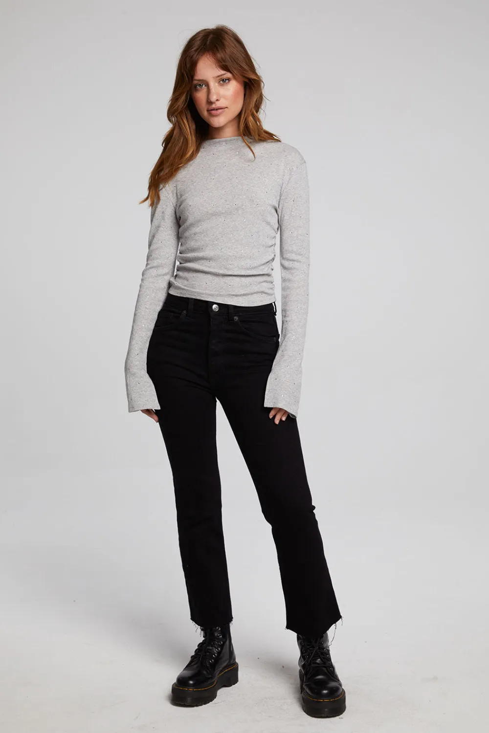 Hot Hailey Heather Grey Long Sleeve Women Loungewear|Tops