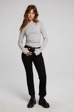 Hot Hailey Heather Grey Long Sleeve Women Loungewear|Tops