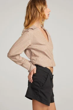 Cheap Haley Whiskey Stripe Blouse Women Loungewear|Tops