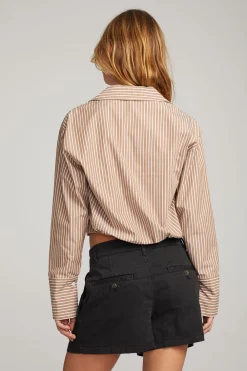 Cheap Haley Whiskey Stripe Blouse Women Loungewear|Tops