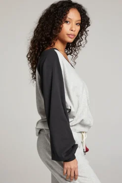 Sale Hannah Fire Color Block V Neck Pullover Women Loungewear|Tops