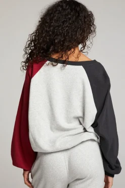Sale Hannah Fire Color Block V Neck Pullover Women Loungewear|Tops