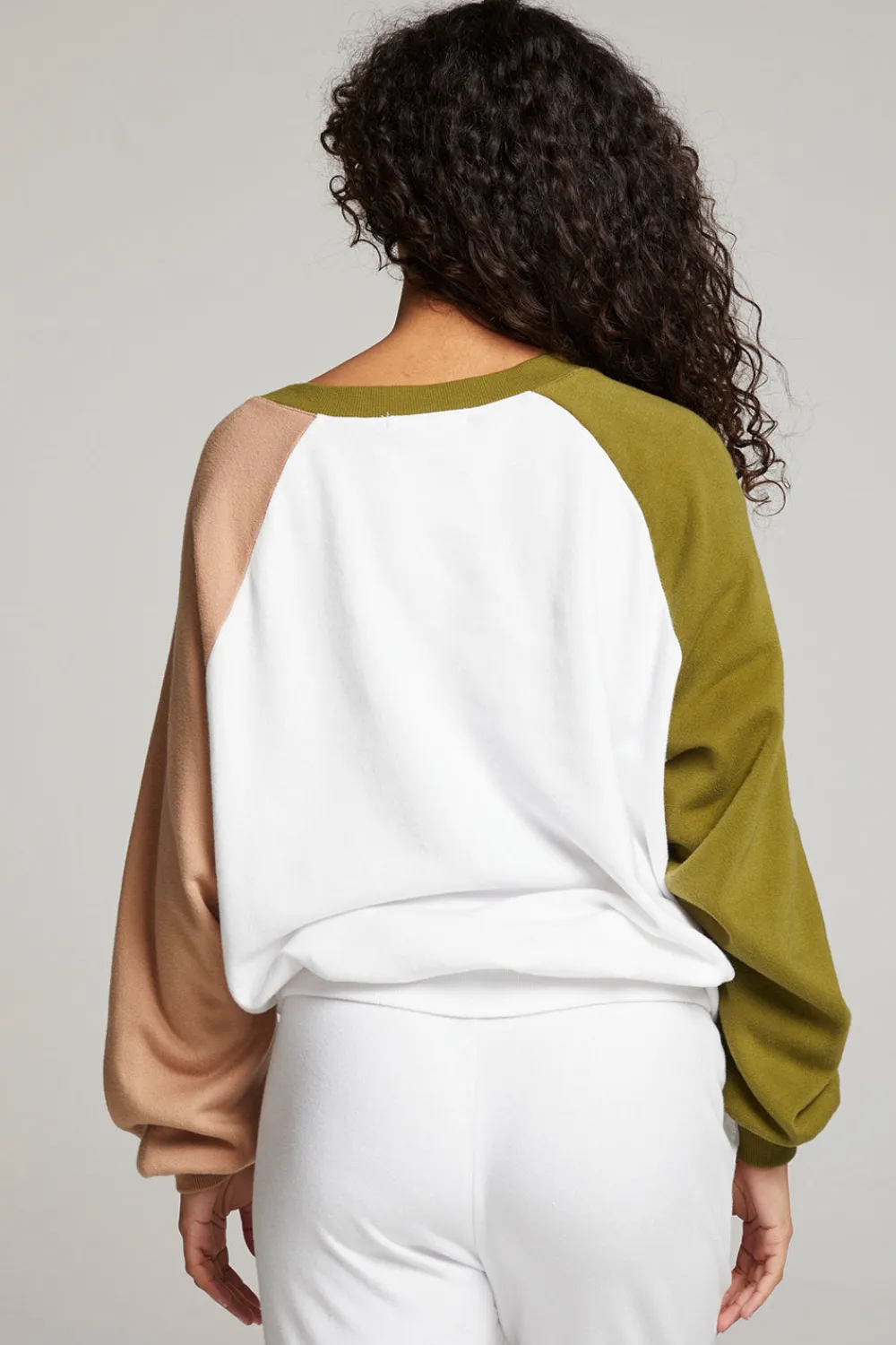 Best Sale Hannah Sand Color Block V Neck Pullover Women Loungewear|Tops