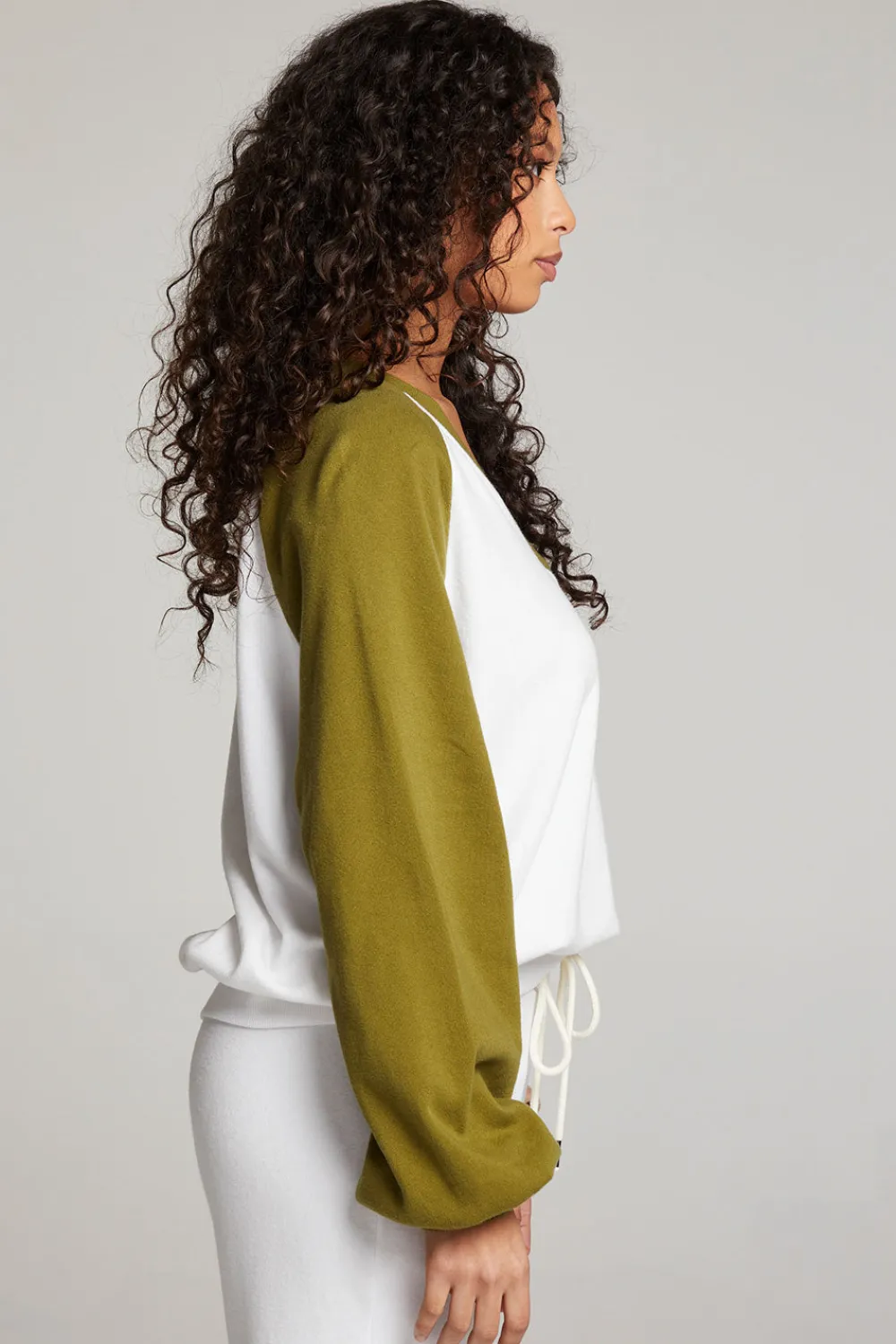 Best Sale Hannah Sand Color Block V Neck Pullover Women Loungewear|Tops