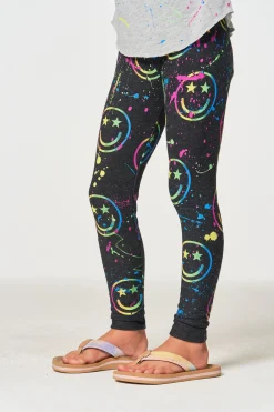 Clearance Happy Face Leggings Kids Girls