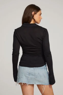 Best Harper Licorice Long Sleeve Women Loungewear|Tops