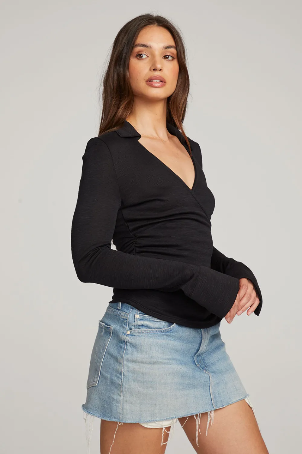 Best Harper Licorice Long Sleeve Women Loungewear|Tops