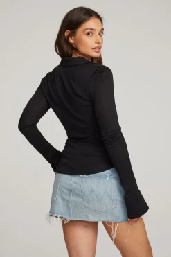 Best Harper Licorice Long Sleeve Women Loungewear|Tops