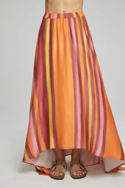 Cheap Hazel Maxi Skirt - Sunset Stripe Women Loungewear|Bottoms