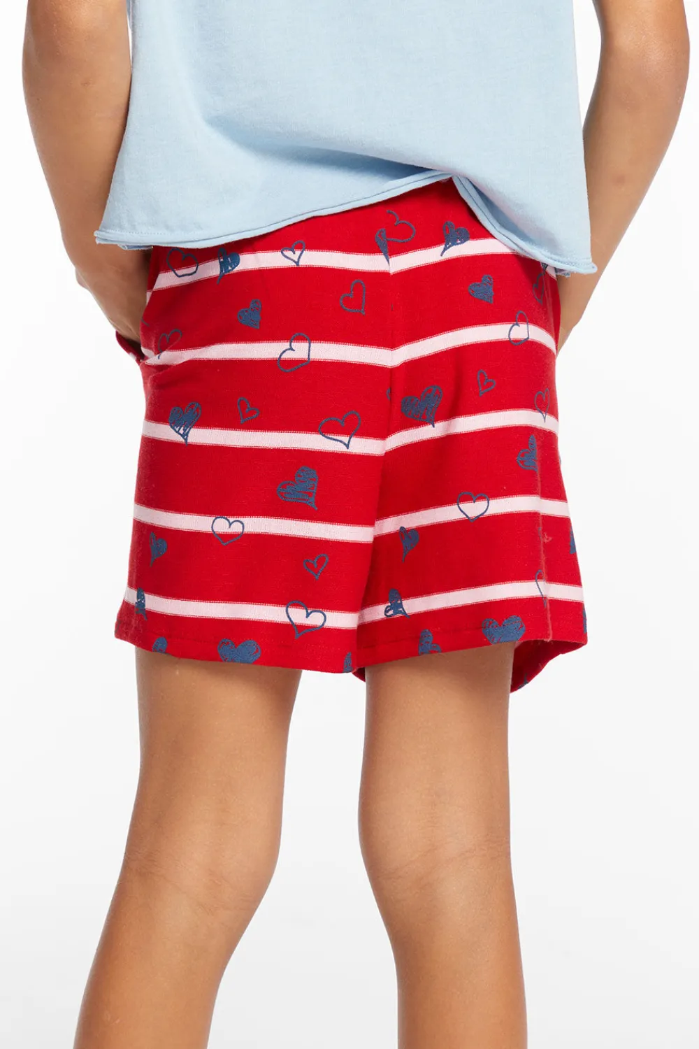 Discount Heart Stripe Girls Shorts Kids Girls