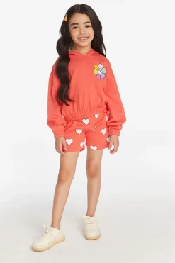 Online Hearts Girls Shorts Kids Girls