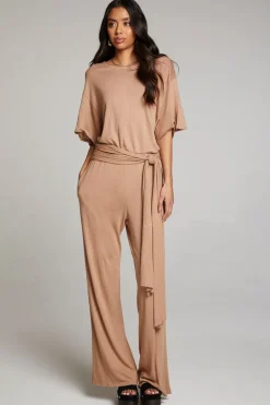 Cheap Heather Warm Taupe Jumpsuit Women Loungewear|Bottoms