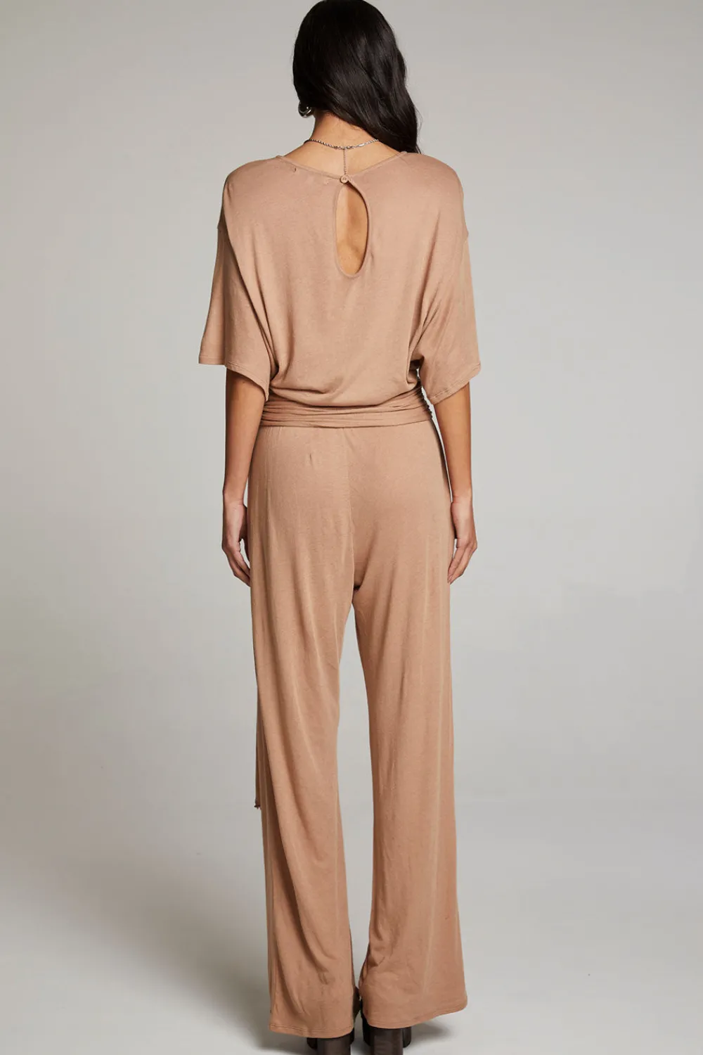 Cheap Heather Warm Taupe Jumpsuit Women Loungewear|Bottoms