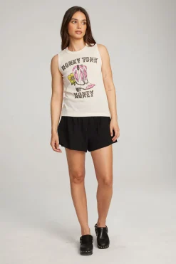 Clearance Honky Tonk Honey Muscle Tee Women Loungewear|Graphics