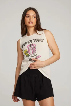 Clearance Honky Tonk Honey Muscle Tee Women Loungewear|Graphics