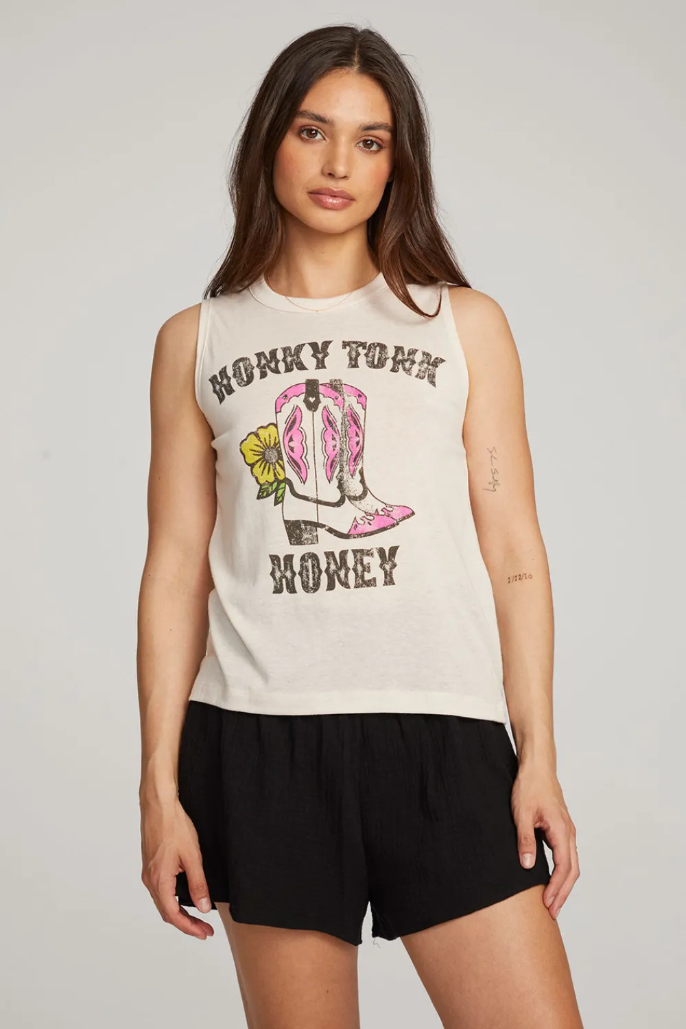 Clearance Honky Tonk Honey Muscle Tee Women Loungewear|Graphics