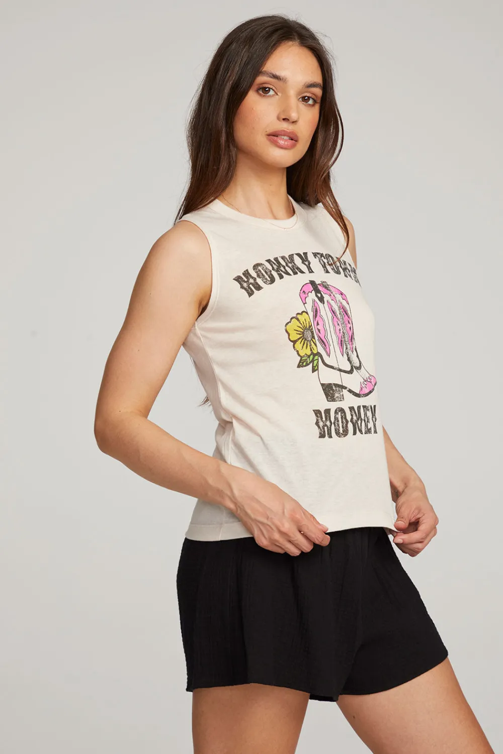 Clearance Honky Tonk Honey Muscle Tee Women Loungewear|Graphics