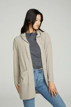 Online Hooded Open Duster Cardigan With Pockets Women Outerwear|Tops