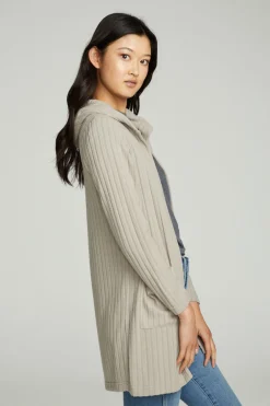 Online Hooded Open Duster Cardigan With Pockets Women Outerwear|Tops