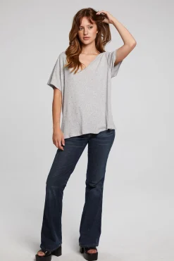 Discount Hyacinth Heather Grey Tee Women Loungewear|Tops